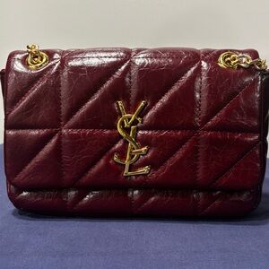 Yves Saint Laurent Deep Red Quilted Shoulder Bag